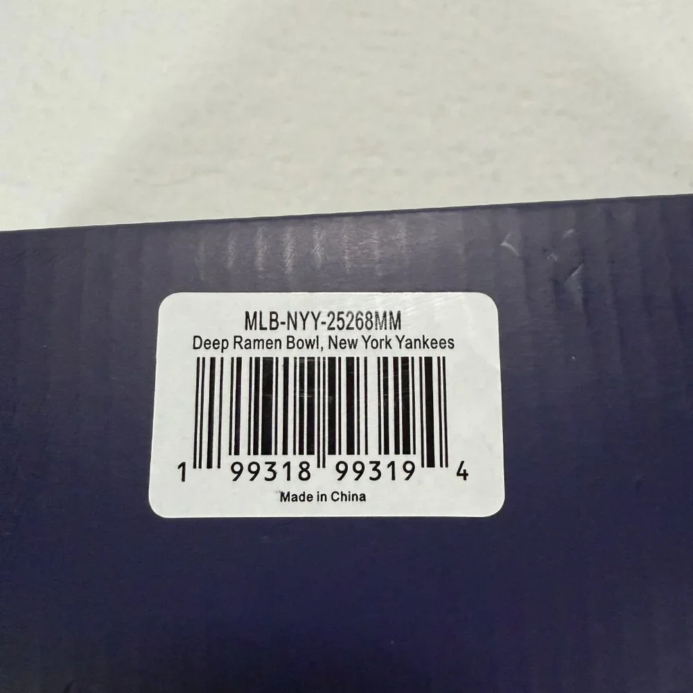 New York Yankees Ramen Bowl Set of 2 32 oz Ceramic with Chopsticks MLB NY NIB